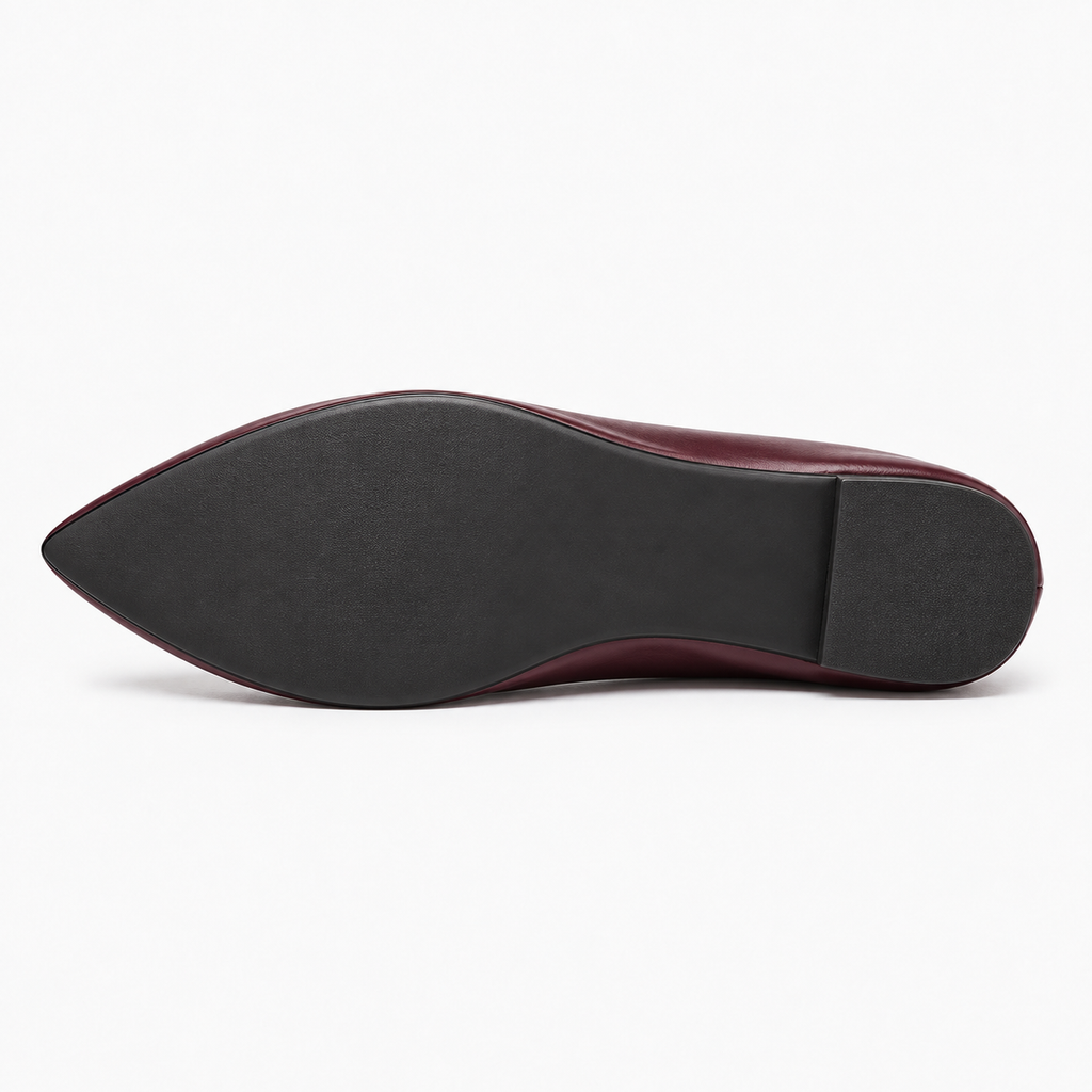 Womens Pearl Crystal Ballet Flats sole view - women's ballet flats UK