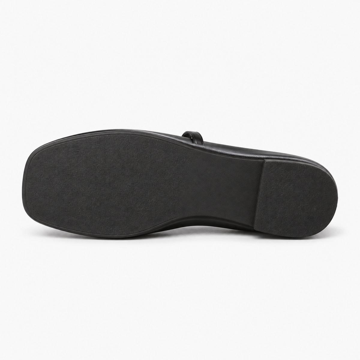 Womens Square Toe Retro Ballet Flats sole view - women's ballet flats UK