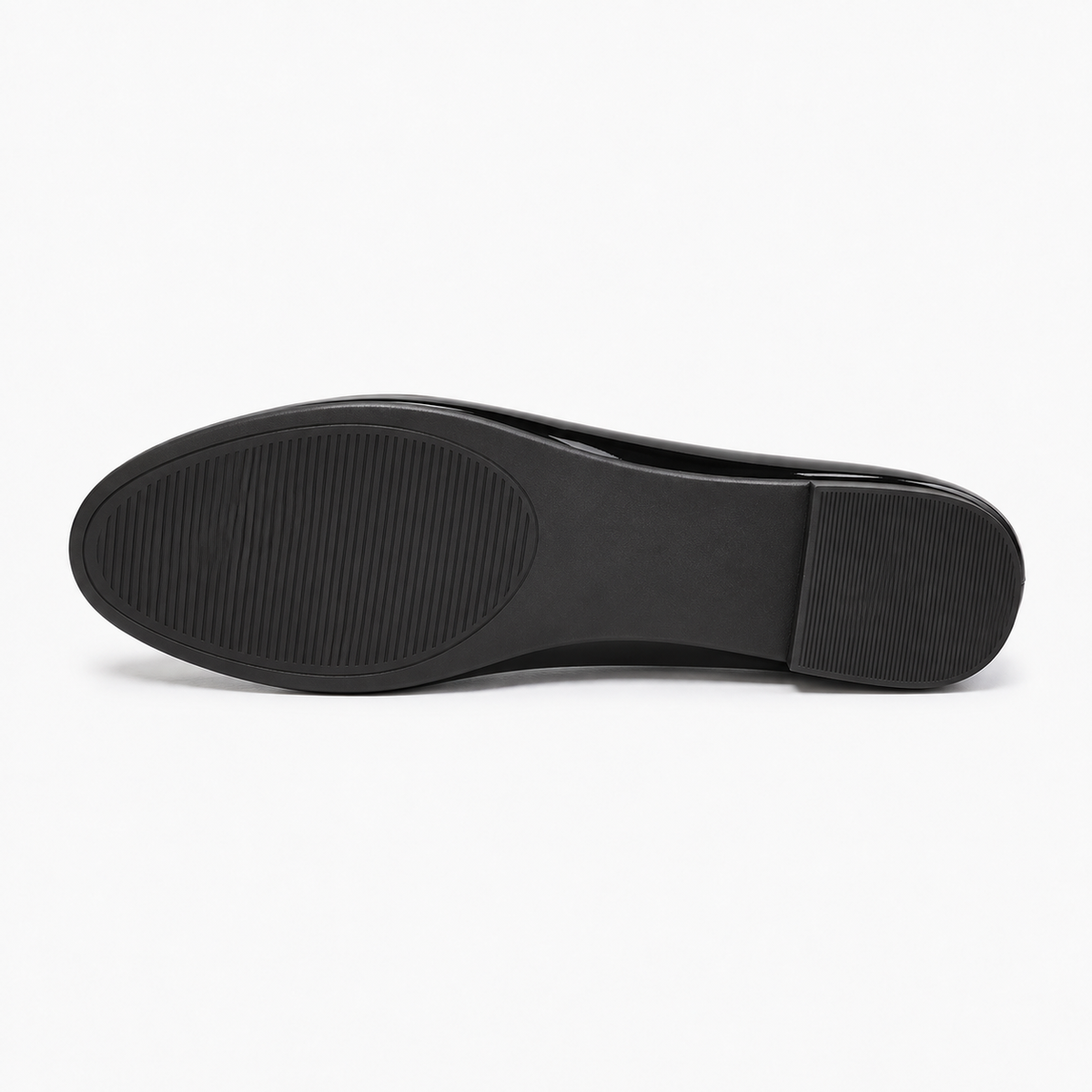 Womens Pearl Heart Ballet Flats sole view - womens flat shoes UK