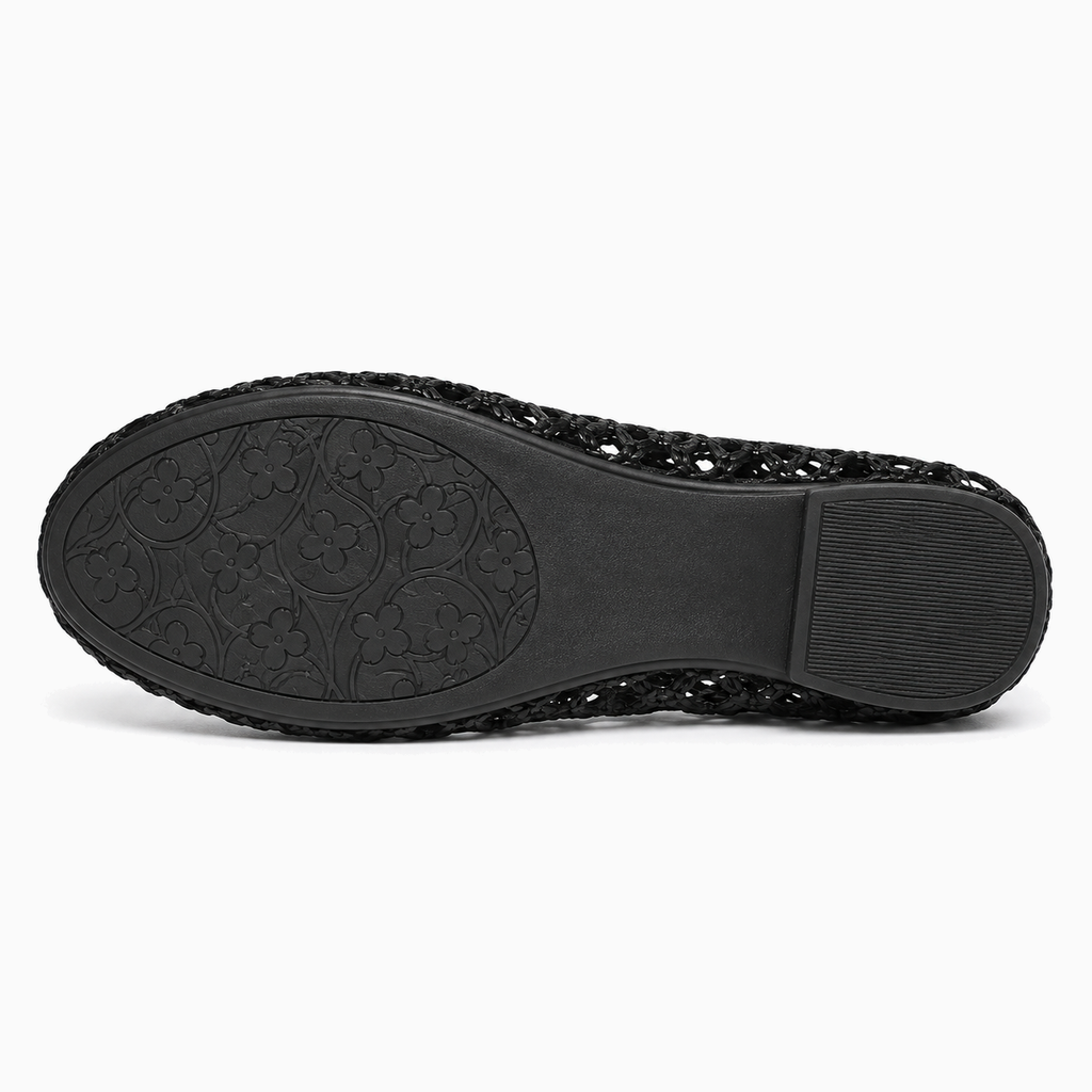 Womens Hollow Out Ballet Flats sole view - women's ballet flats UK