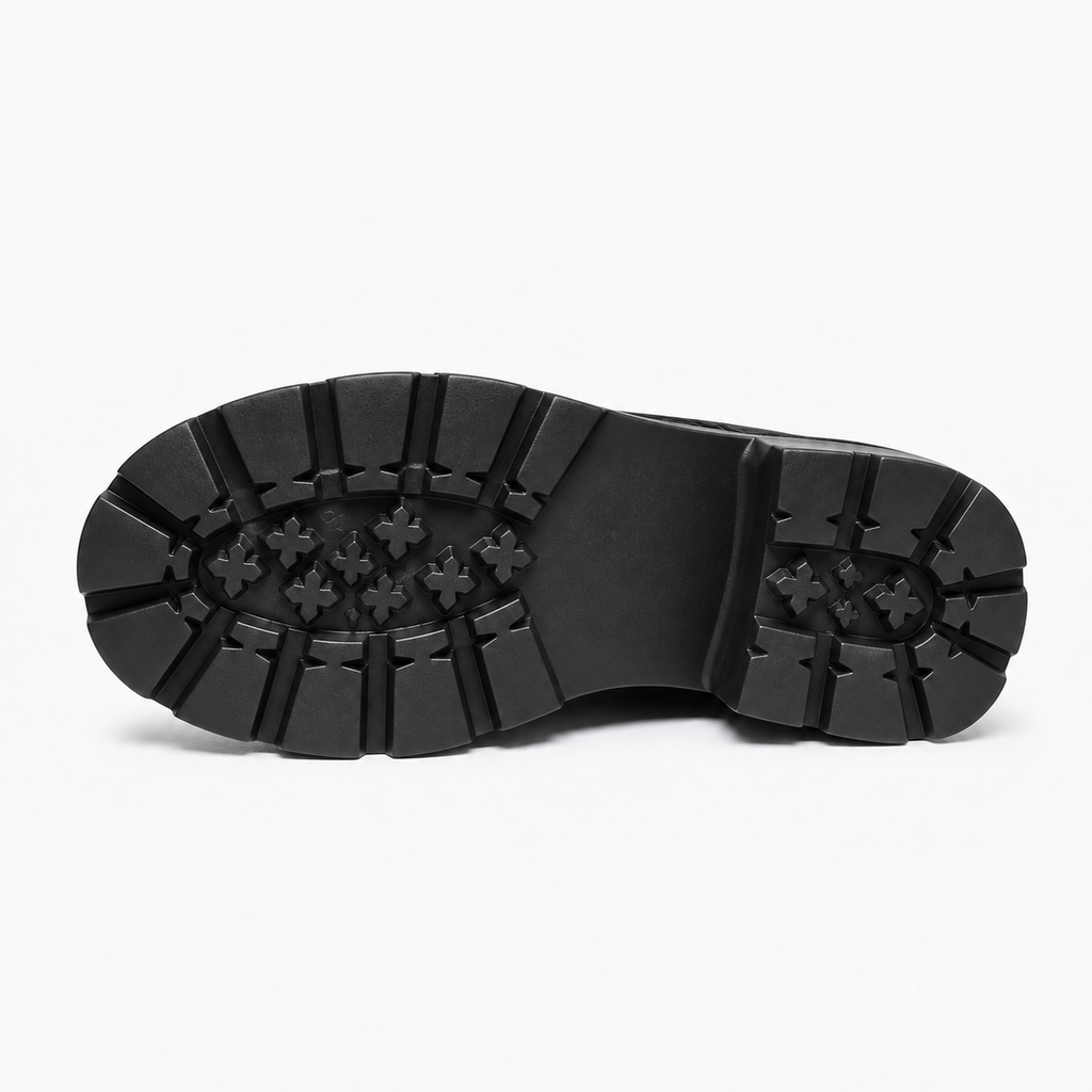 Womens Platform Loafers sole view - women's loafers UK