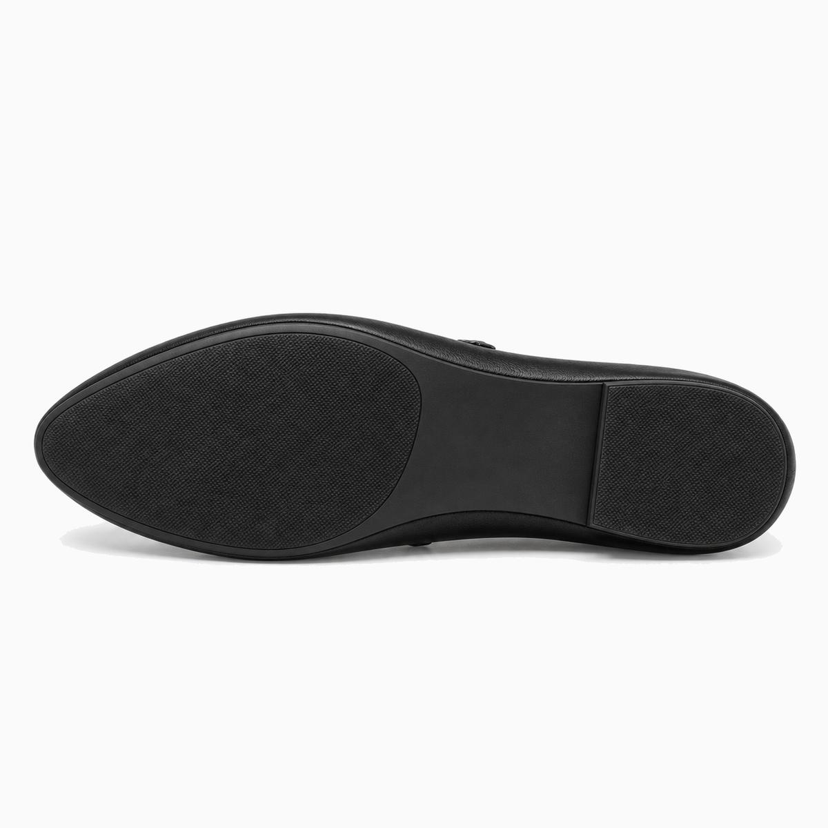 Womens Leather Cross Buckle Ballet Flats sole view - women's ballet flats UK