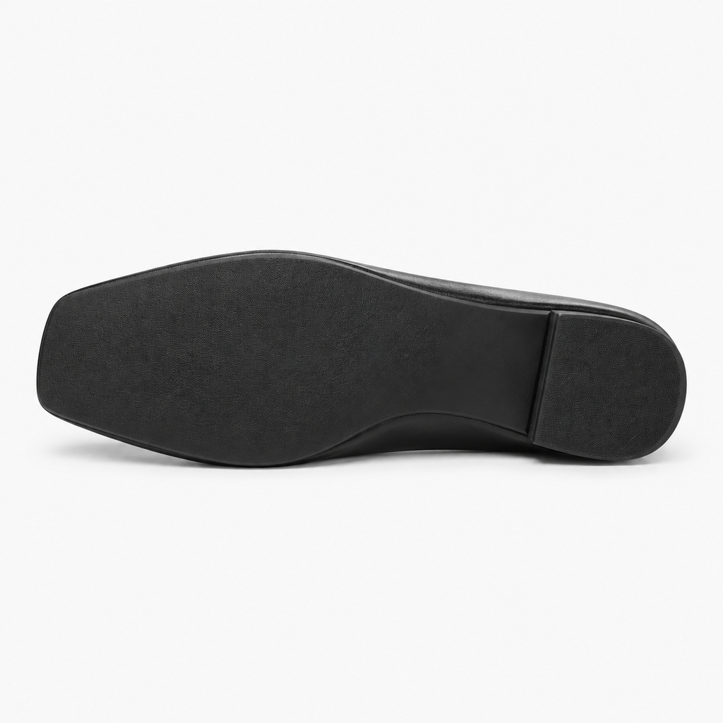 Womens Square Toe Loafers sole view - women's loafers UK