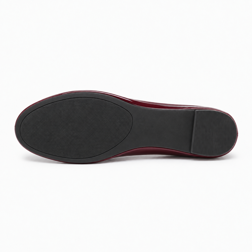 Burgundy Patent Leather Mary Jane Heels strap detail - mary jane heels UK