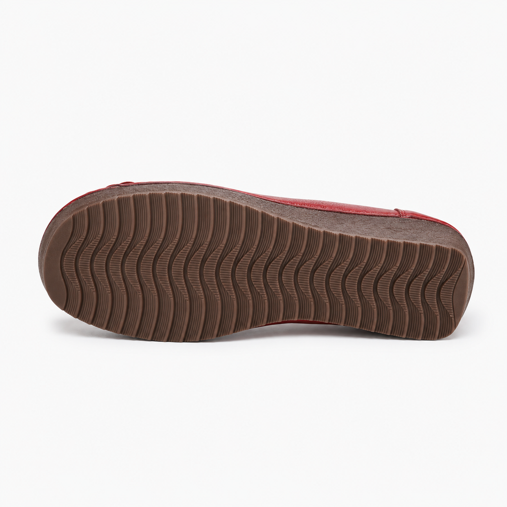 Womens Wedge Loafers sole view - women's loafers UK