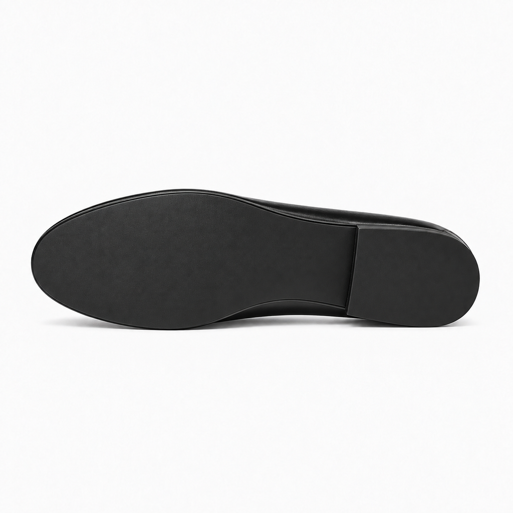 Womens Leather Chain Loafers sole view - women's leather loafers UK