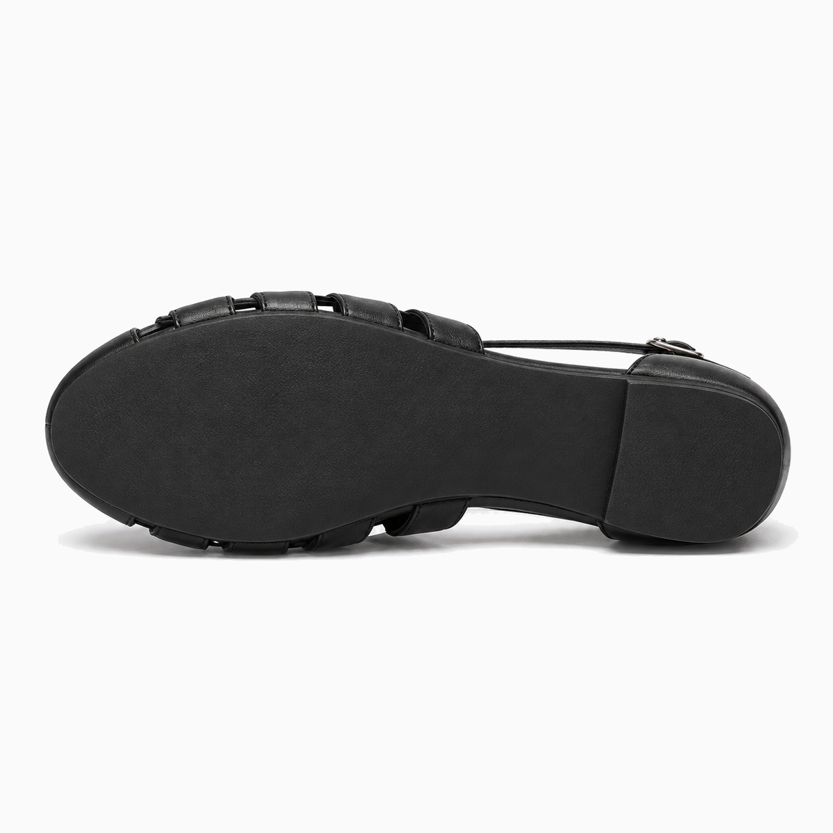 Womens Closed Toe Ankle Strap Ballet Flats sole view - ladies ballet flats UK