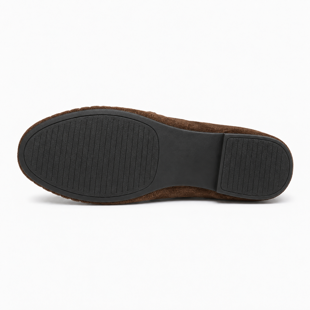 Womens Leather Retro Loafers sole view - women's leather loafers UK