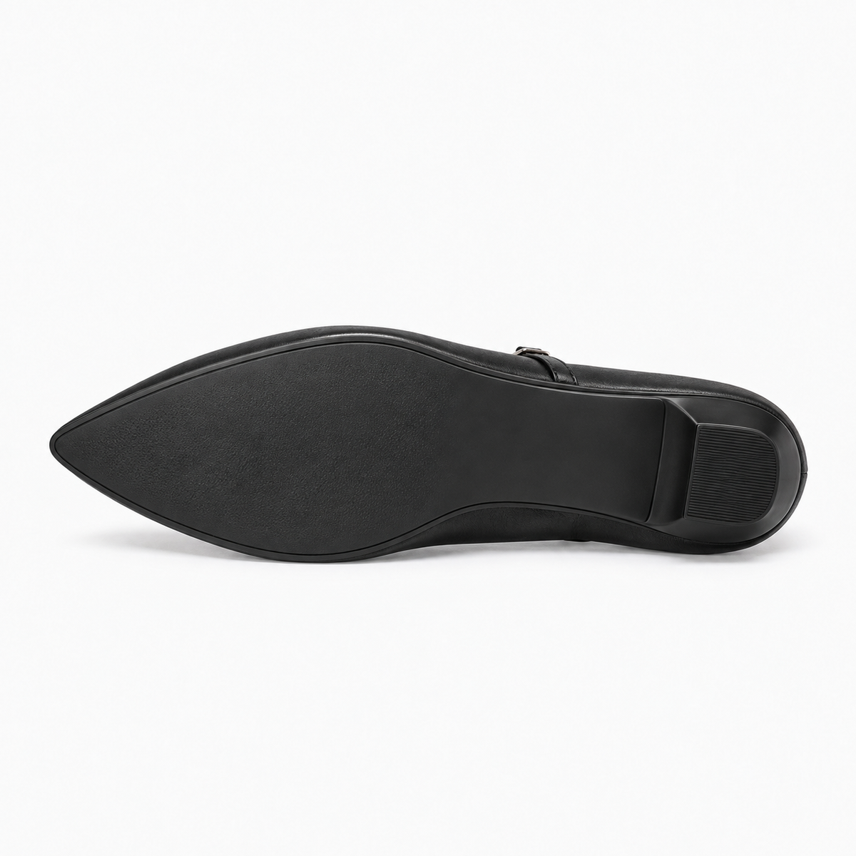 Womens Mary Jane Buckle Leather Ballet Flats sole view - Mary Jane ballet flats UK
