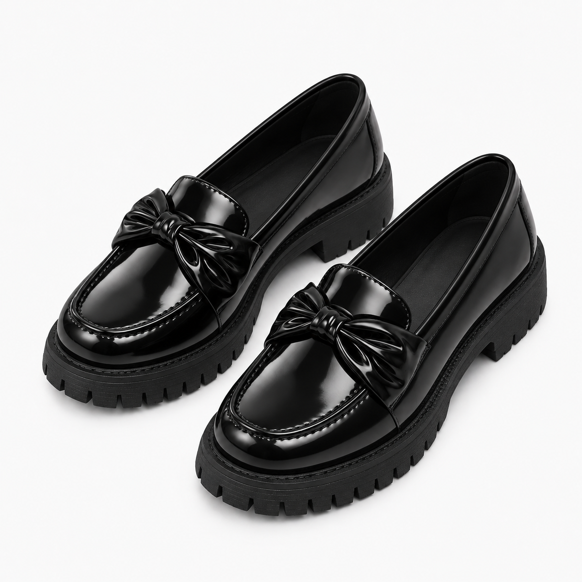 Womens Leather Round Toe Breathable Ballet Flats styling view - women's ballet flats UK