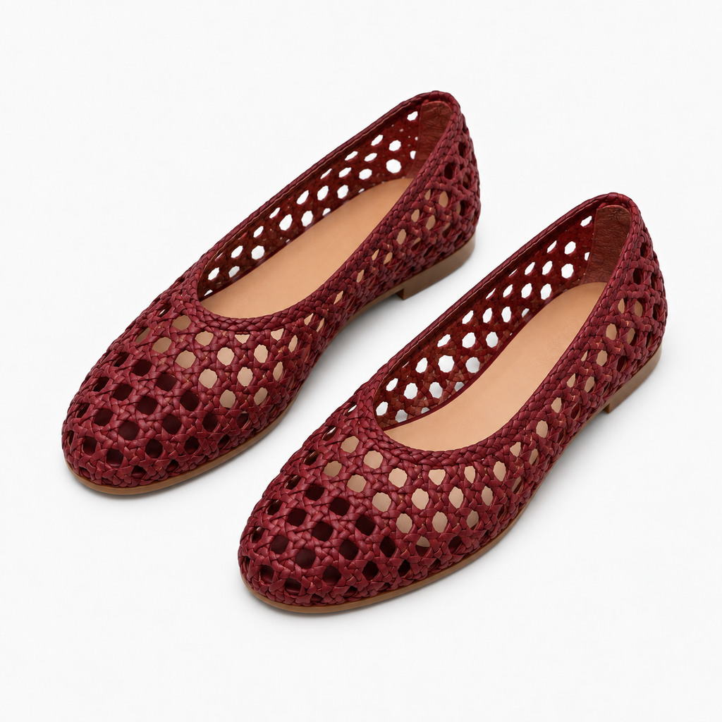 Womens Leather Woven Loafers styling view - women's leather loafers UK