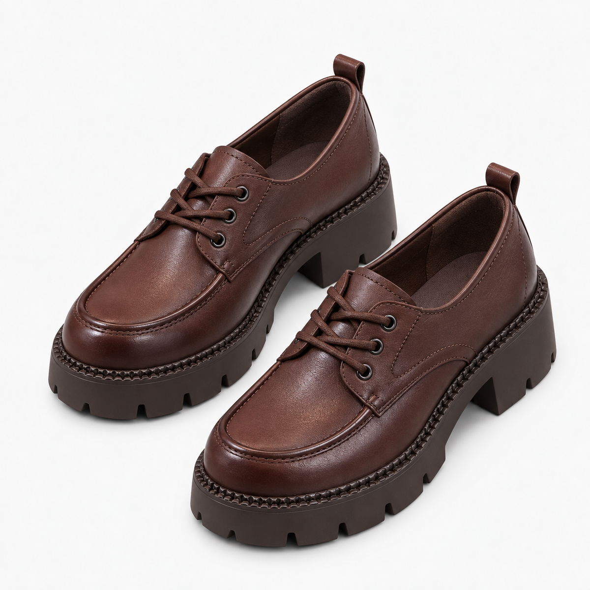 Womens Platform Lace Up Ballet Flats styling view - women's ballet flats UK