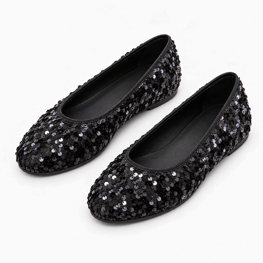 Womens Statement Pointed Toe Ballet Flats styling view - womens flat shoes UK