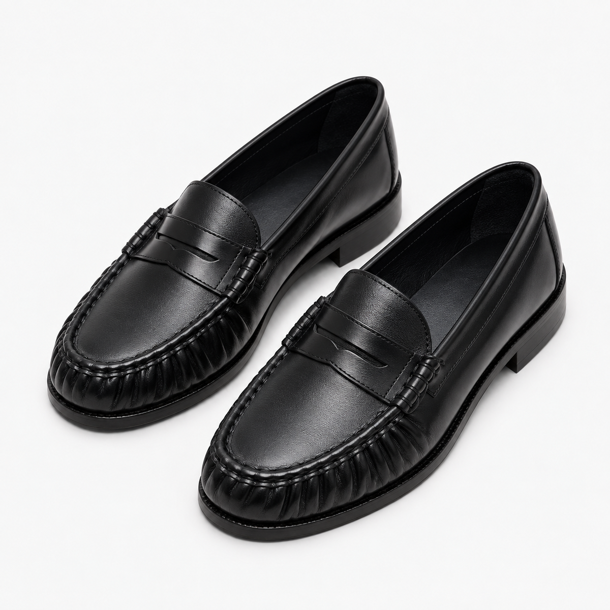 Womens Leather Comfort Loafers styling view - women's leather loafers UK