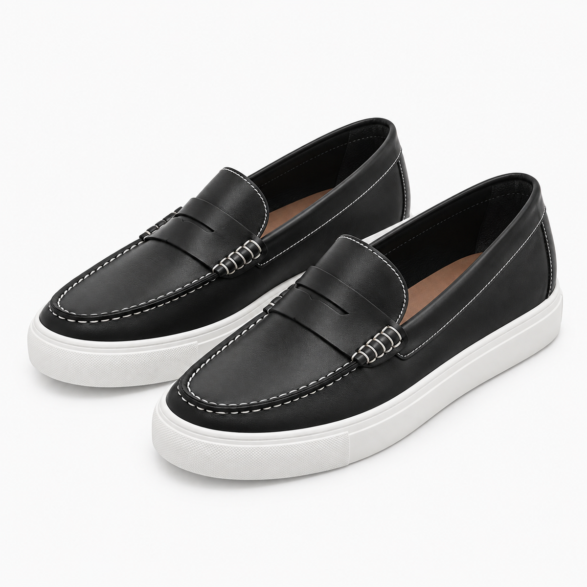 Womens Leather Breathable Summer Loafers styling view - women's leather loafers UK