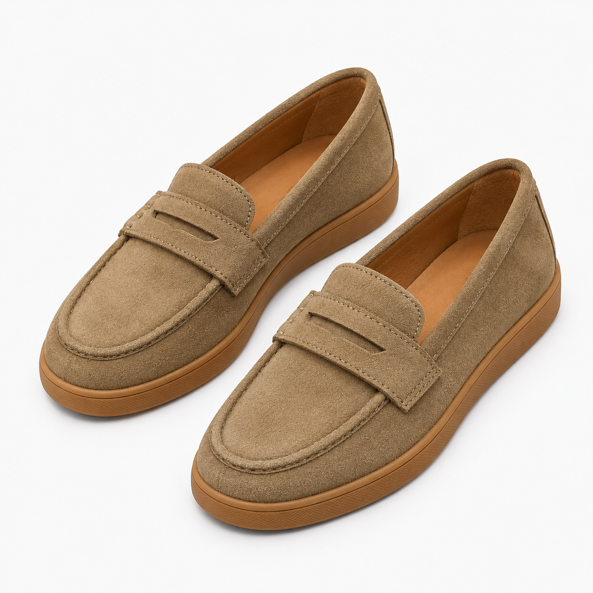 Womens Suede Tassel Loafers styling view - women's suede loafers UK