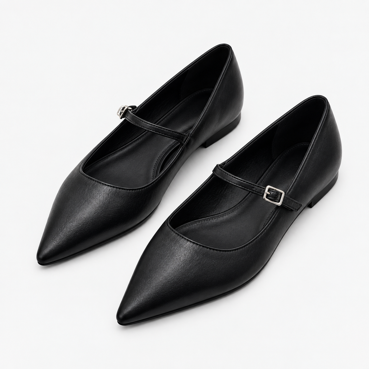 Womens Mary Jane Pointed Toe Ballet Flats styling view - Mary Jane ballet flats UK