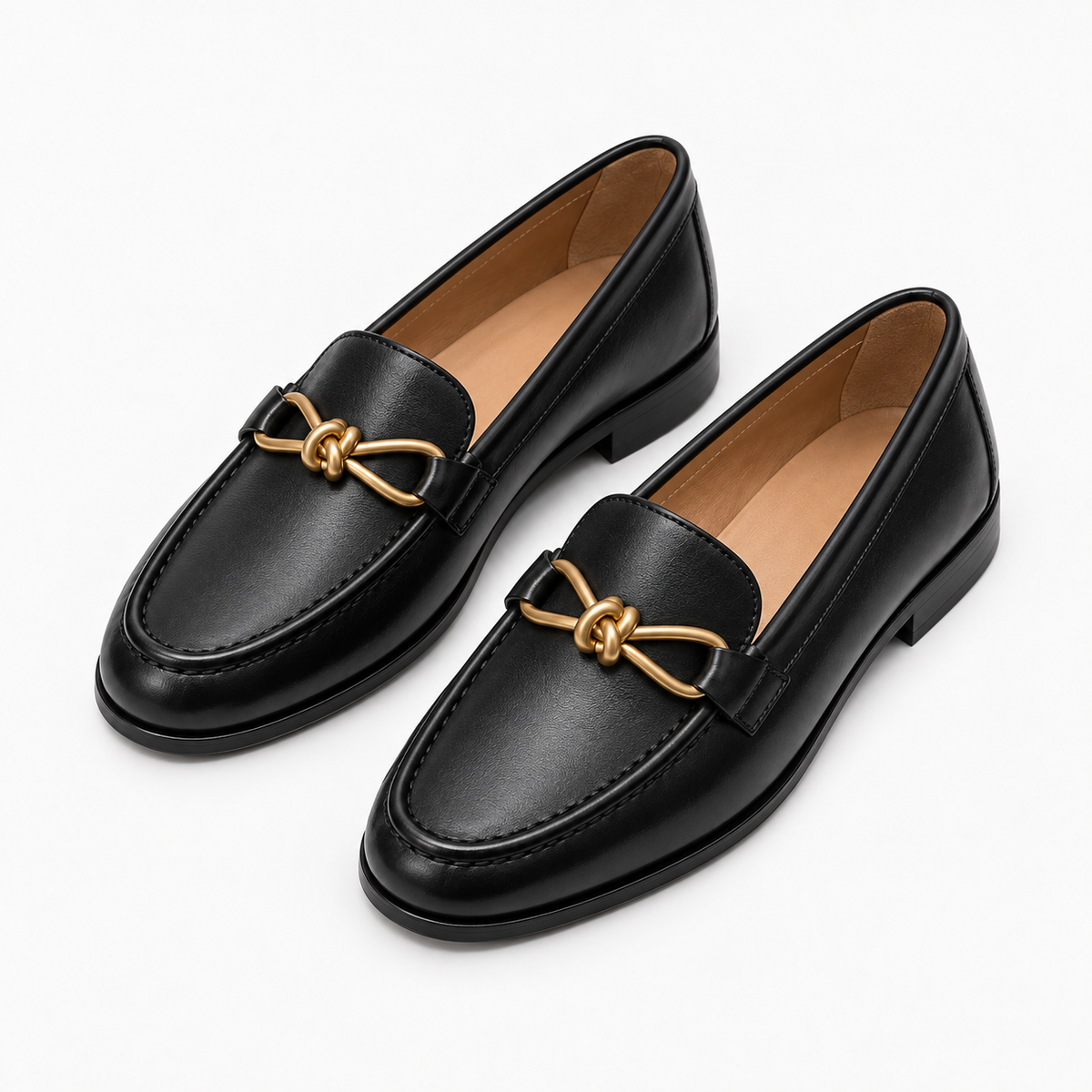 Womens Horsebit Chain Loafers styling view - womens loafers UK