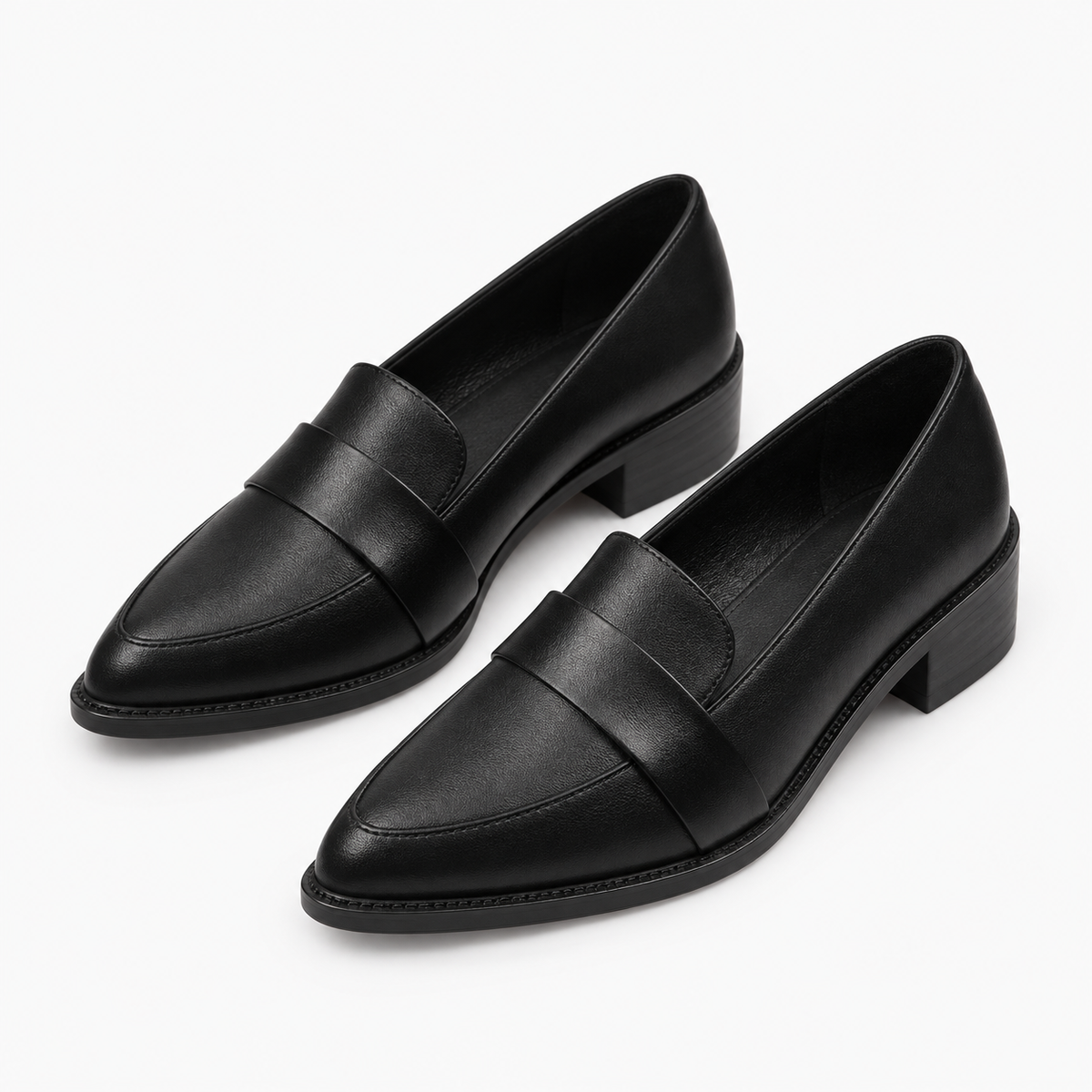 Womens Pointed Heeled Loafers - product view 6
