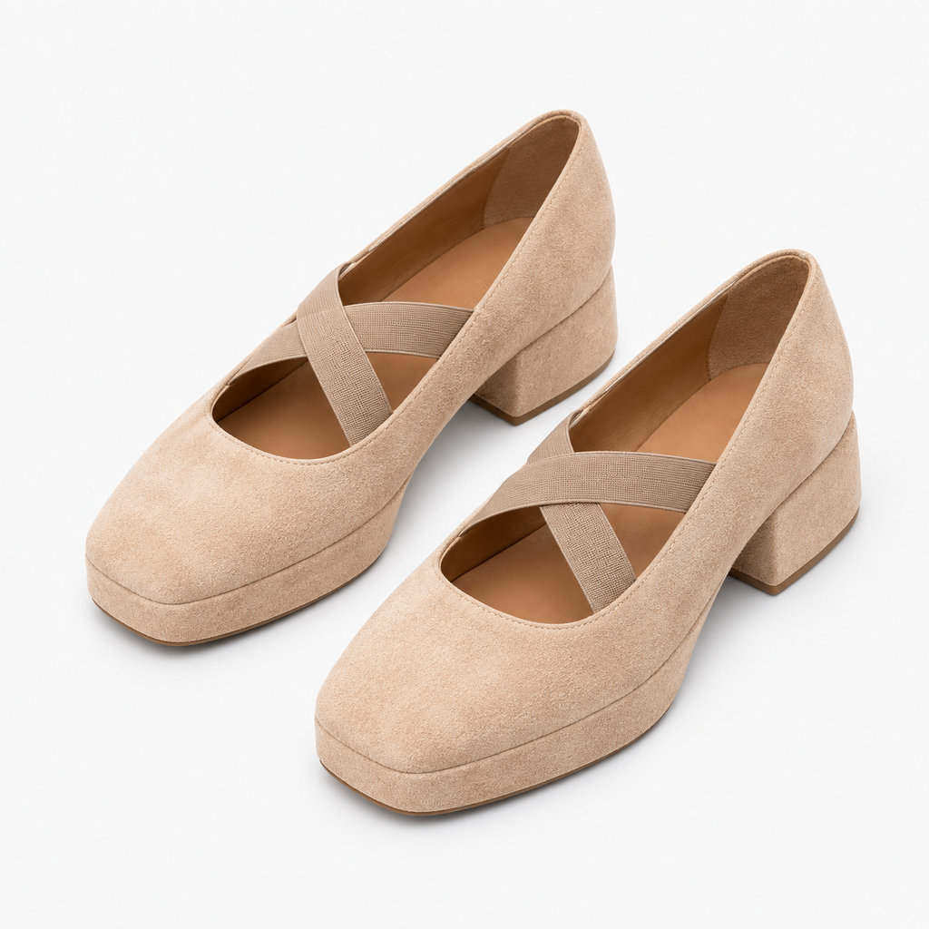 Womens Platform Ballet Flats styling view - women's ballet flats UK