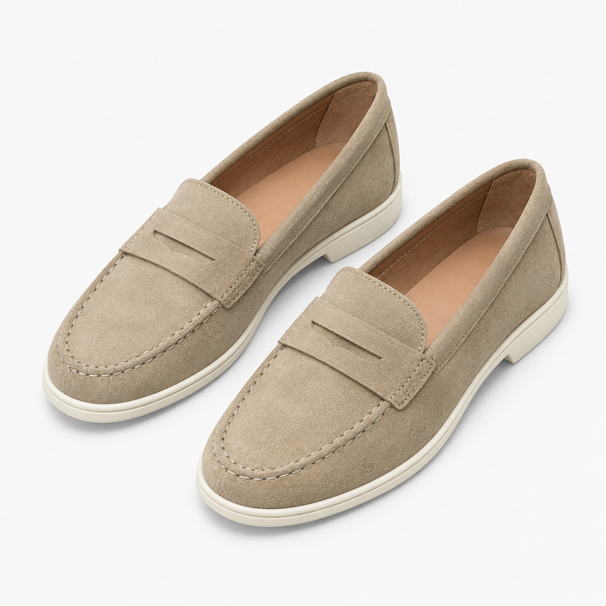 Womens Leather Comfort Smart Loafers styling view - women's leather loafers UK