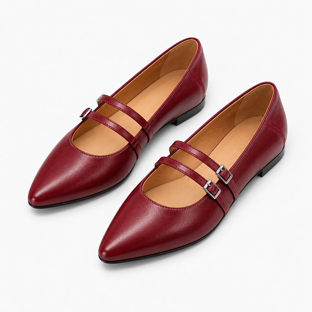 Womens Square Toe Mary Jane Heels heel view - square toe mary janes UK