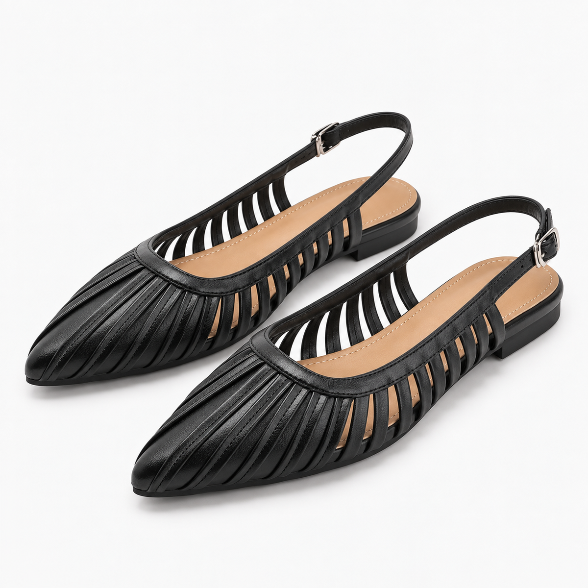 Womens Pointed Toe Slingback Ballet Flats styling view - women's ballet flats UK