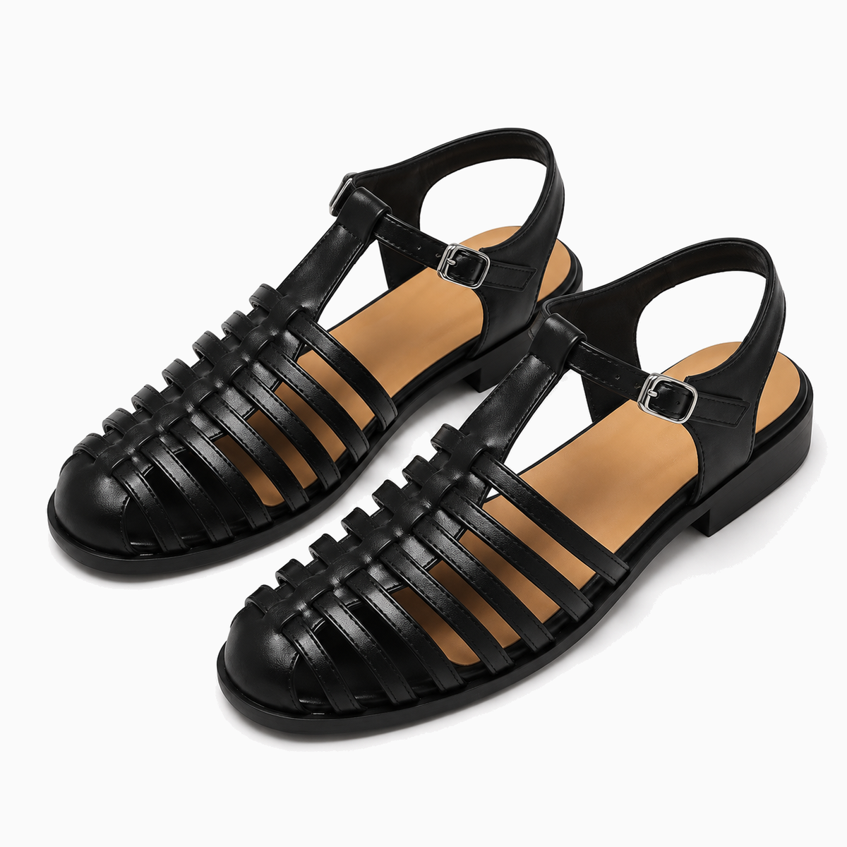 Womens Woven Ankle Strap Ballet Flats styling view - ladies ballet flats UK
