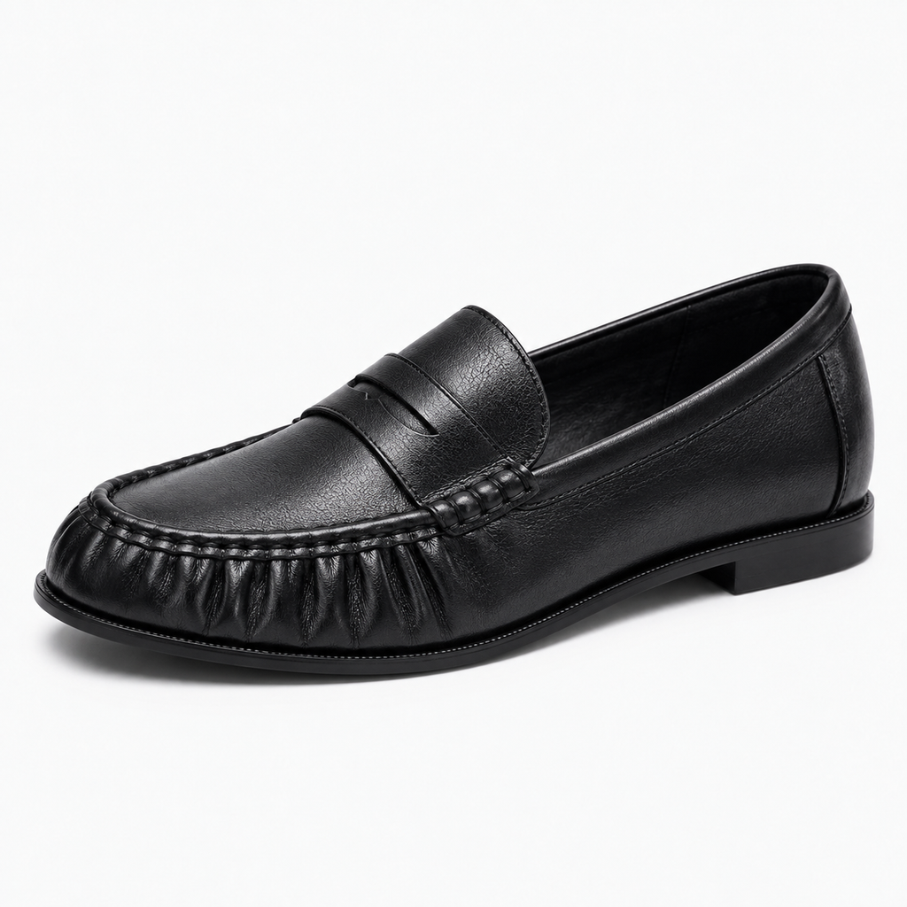 Womens Leather Comfort Loafers close-up view - women's leather loafers UK