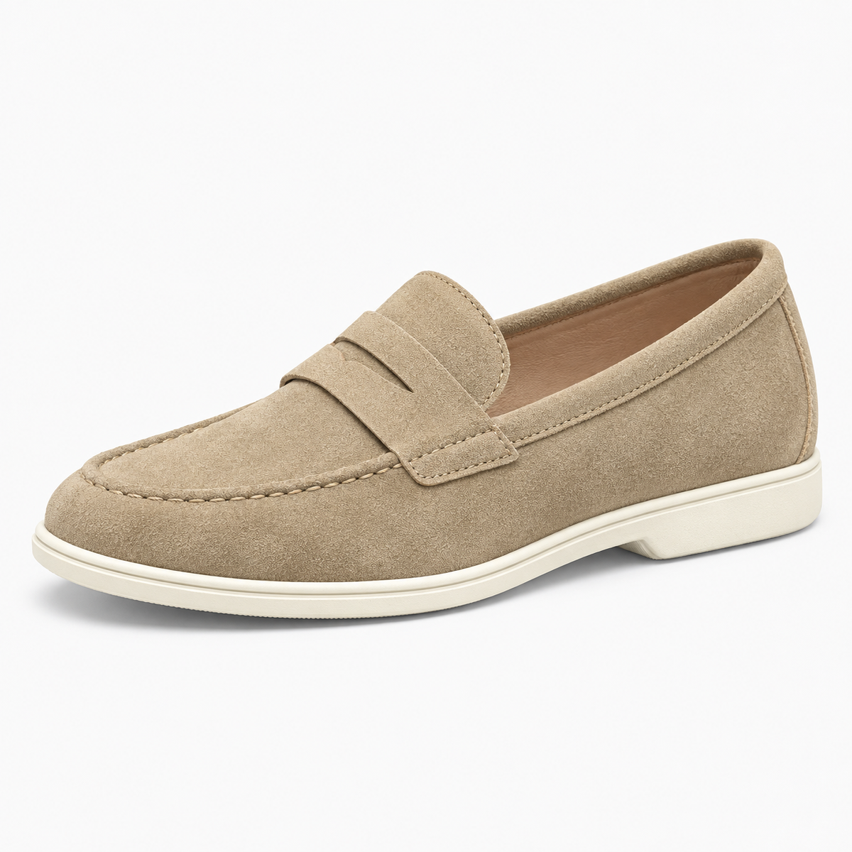 Womens Leather Comfort Smart Loafers close-up view - women's leather loafers UK