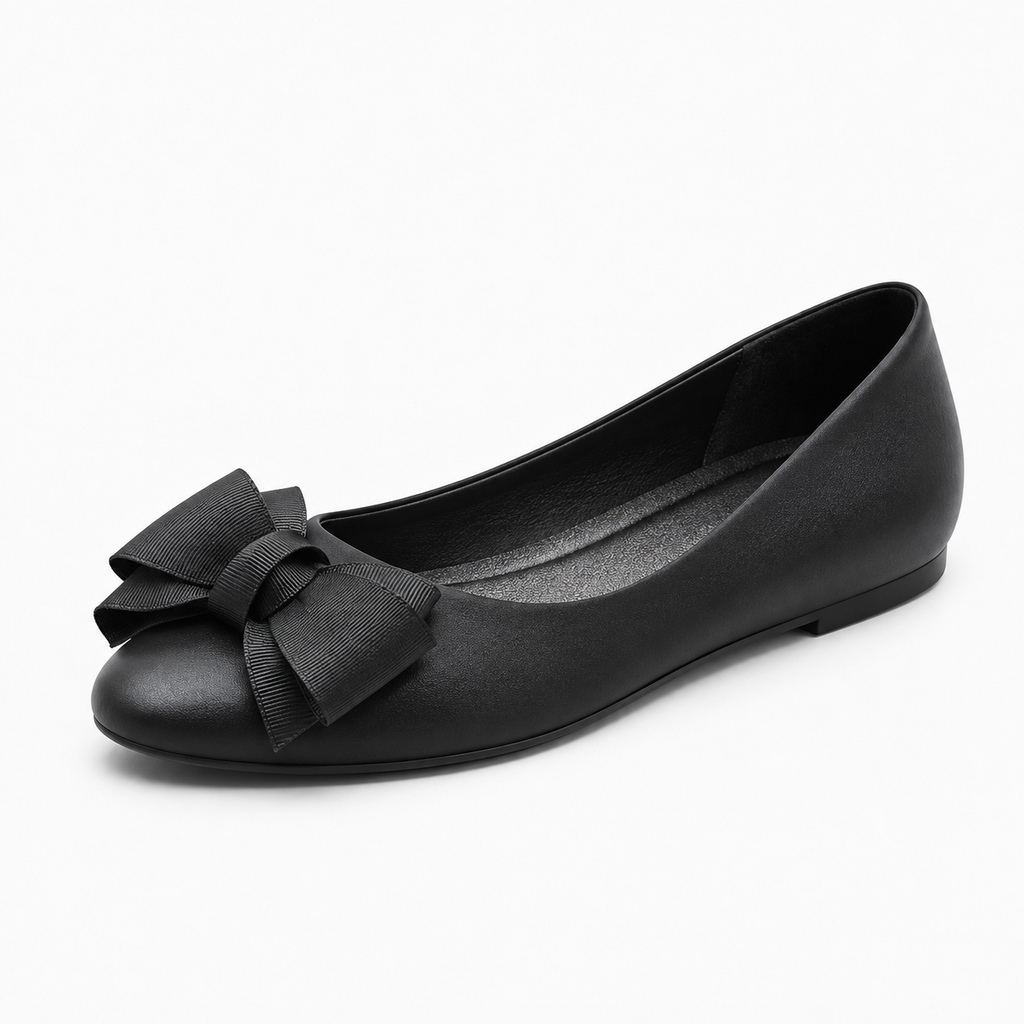 Womens Bow Ballet Flats close-up view - women's ballet flats UK