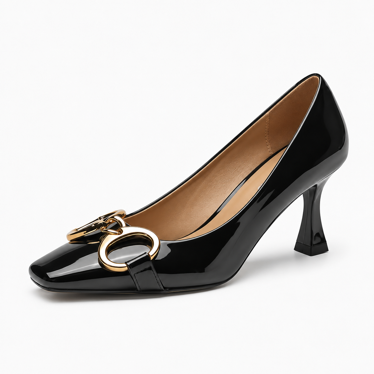 Womens Mary Jane Square Toe Soft Sole Ballet Flats close-up view - Mary Jane ballet flats UK