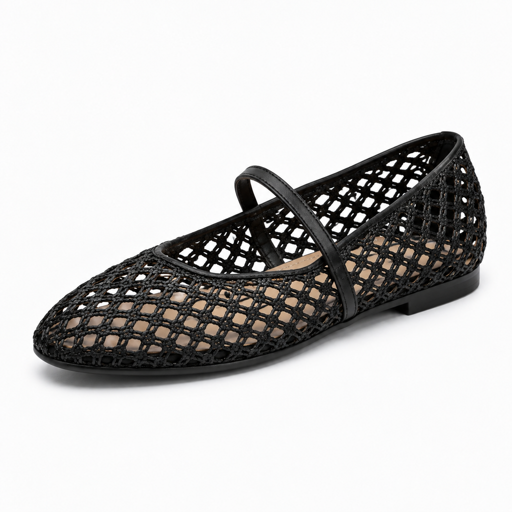 Womens Mesh Hollow Out Loafers close-up view - women's loafers UK