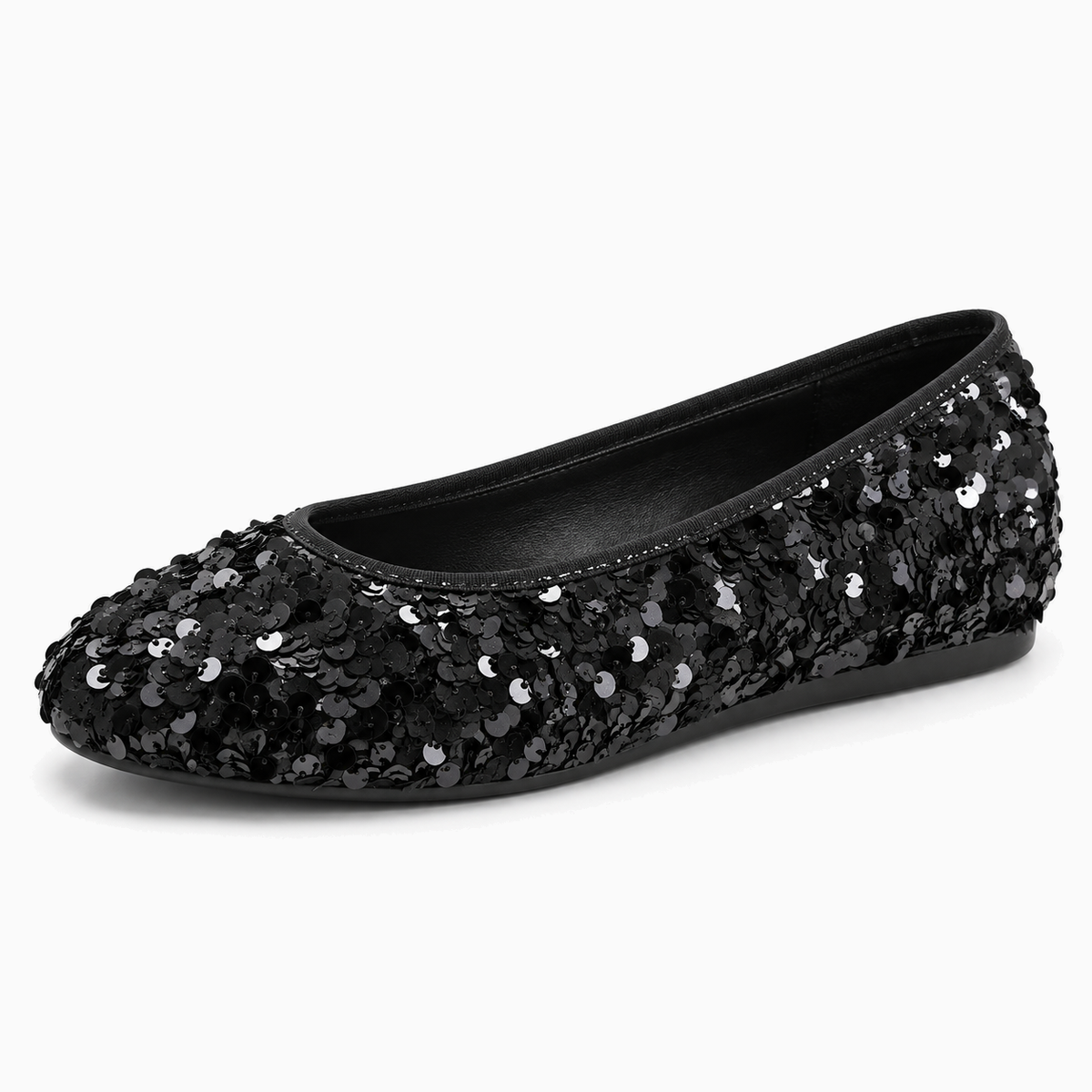 Womens Statement Pointed Toe Ballet Flats close-up view - womens pointed toe flats UK
