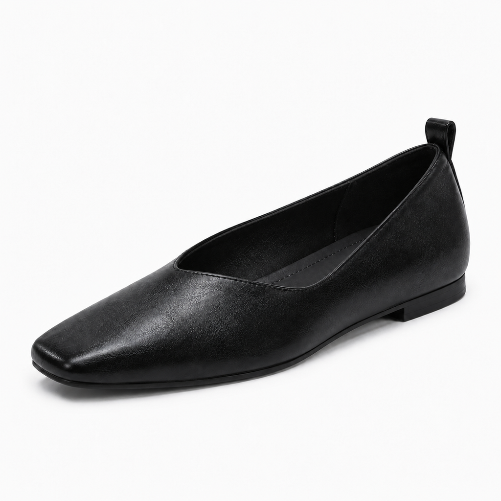 Womens Square Toe Loafers close-up view - women's loafers UK