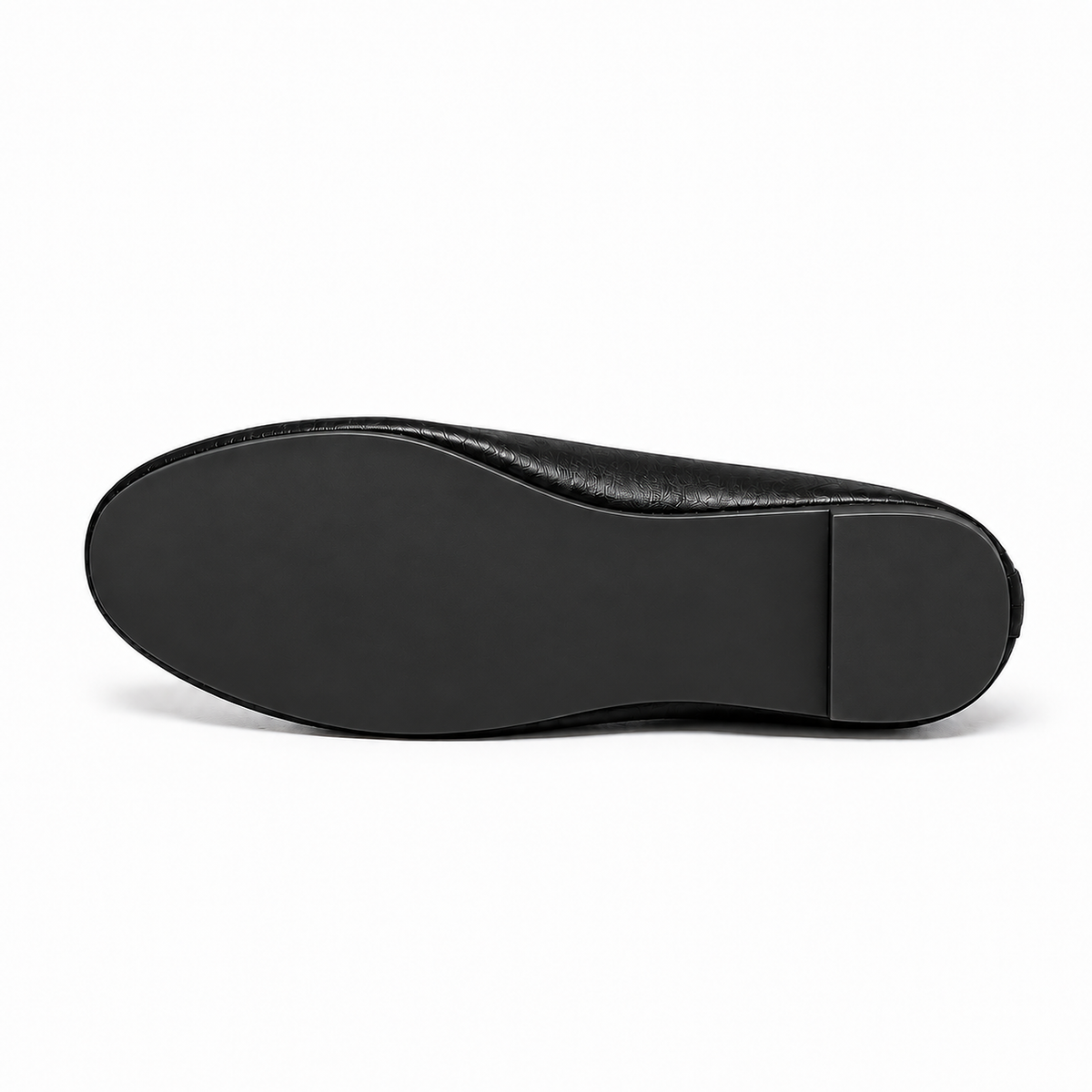 Womens Leather-Look Bow Ballet Flats sole view - womens flat shoes UK