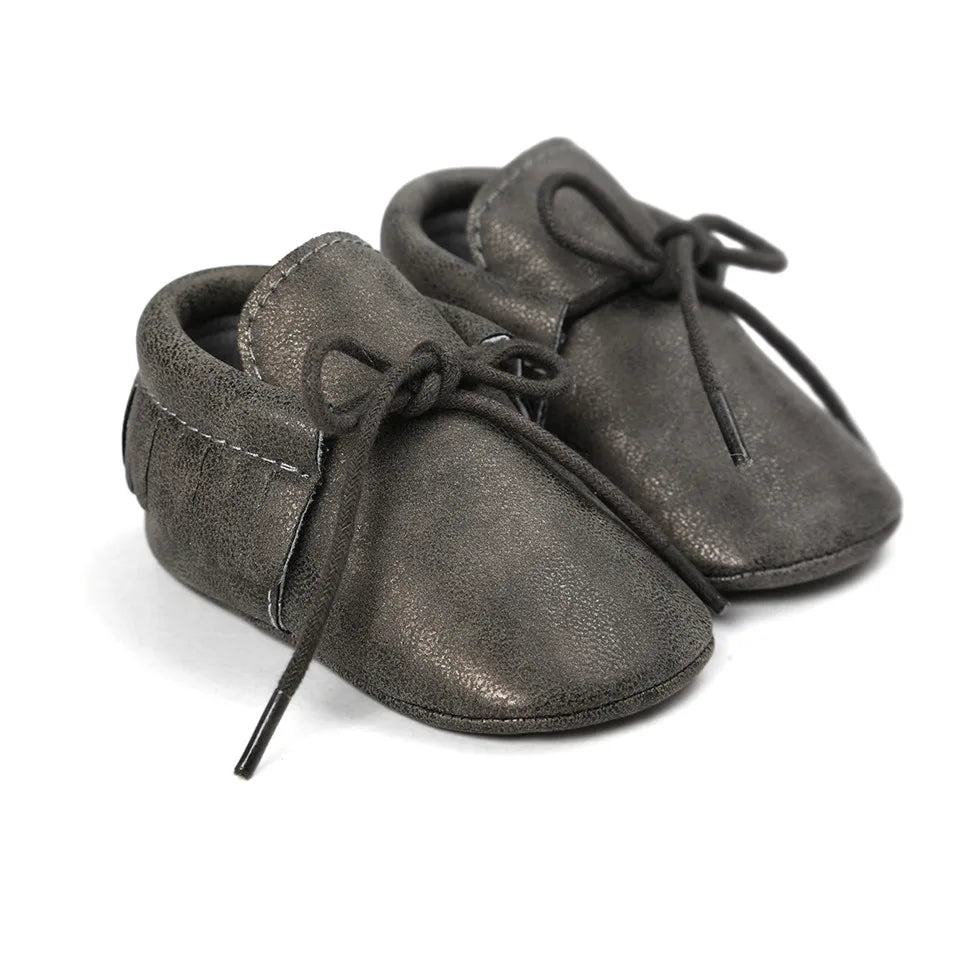 Baby Sequin PU Leather Moccasins