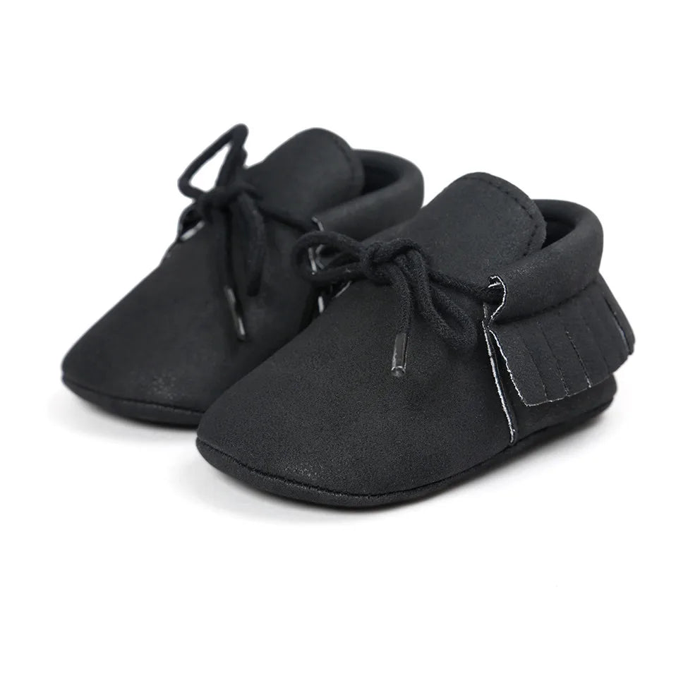 Baby Sequin PU Leather Moccasins