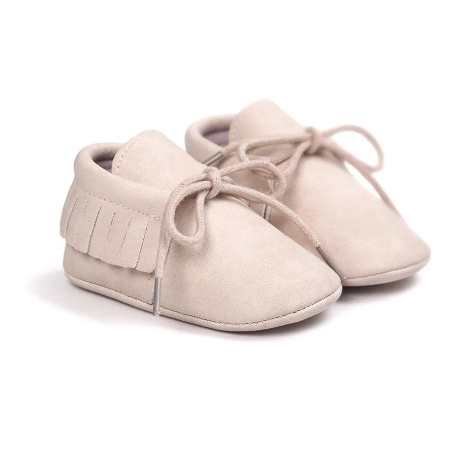 Baby Sequin PU Leather Moccasins