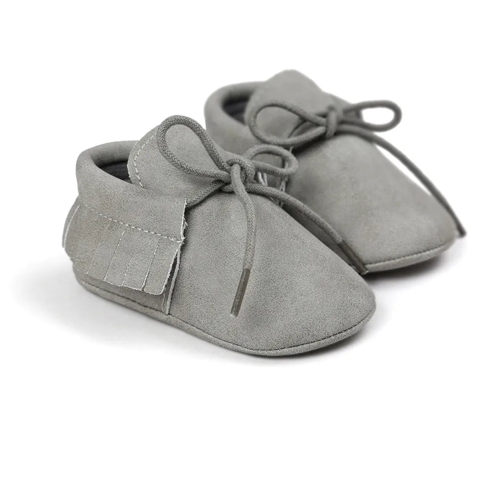 Baby Sequin PU Leather Moccasins