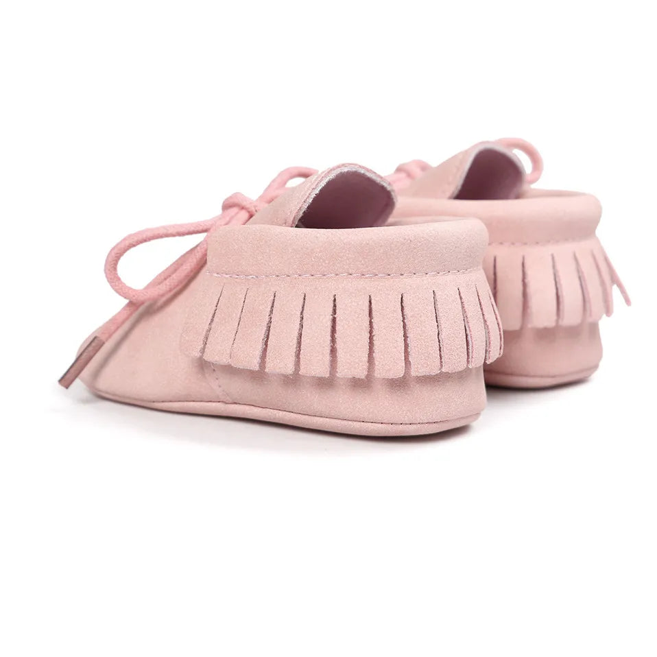 Baby Sequin PU Leather Moccasins