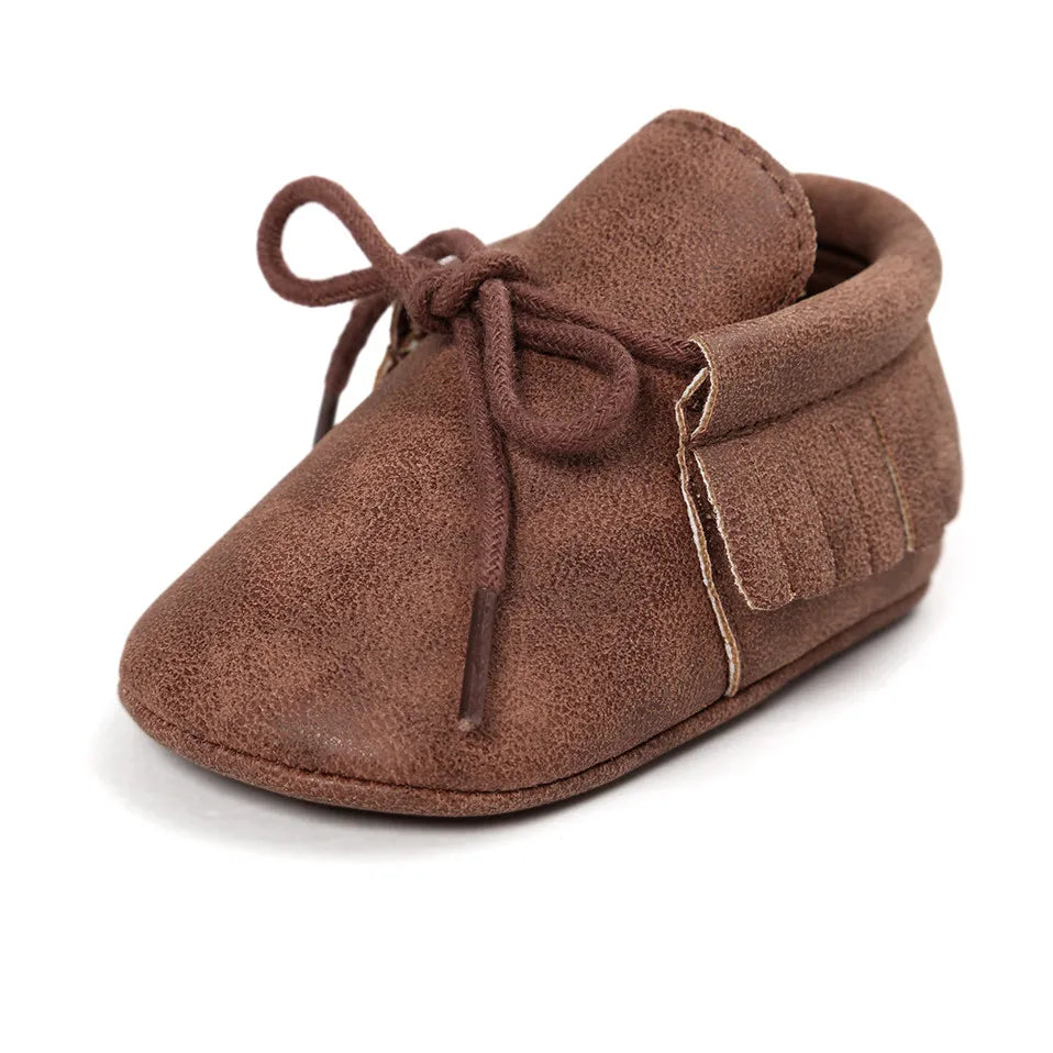 Baby Sequin PU Leather Moccasins