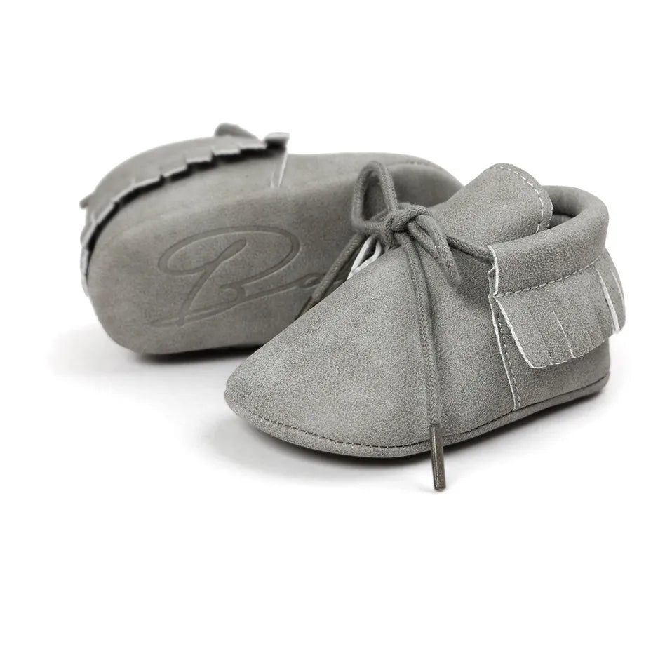 Baby Sequin PU Leather Moccasins