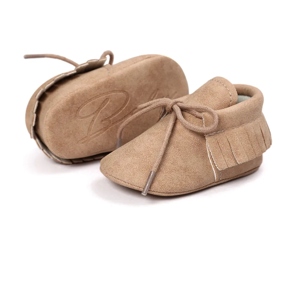 Baby Sequin PU Leather Moccasins