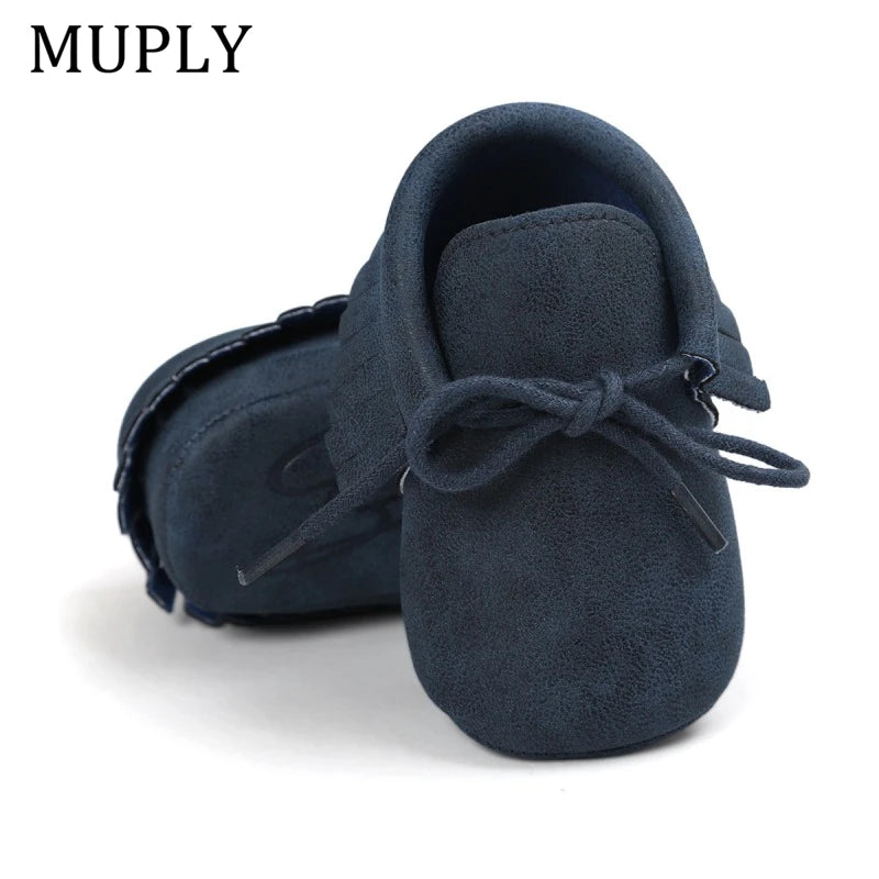 Baby Sequin PU Leather Moccasins