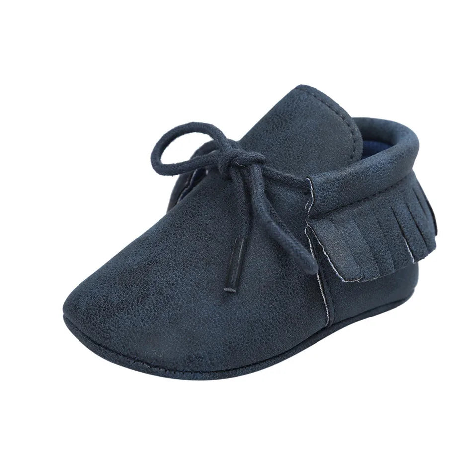 Baby Sequin PU Leather Moccasins