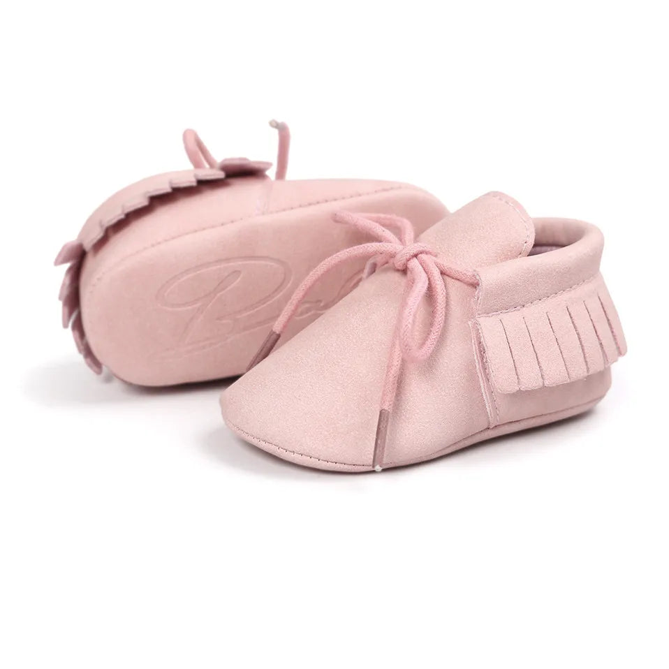 Baby Sequin PU Leather Moccasins