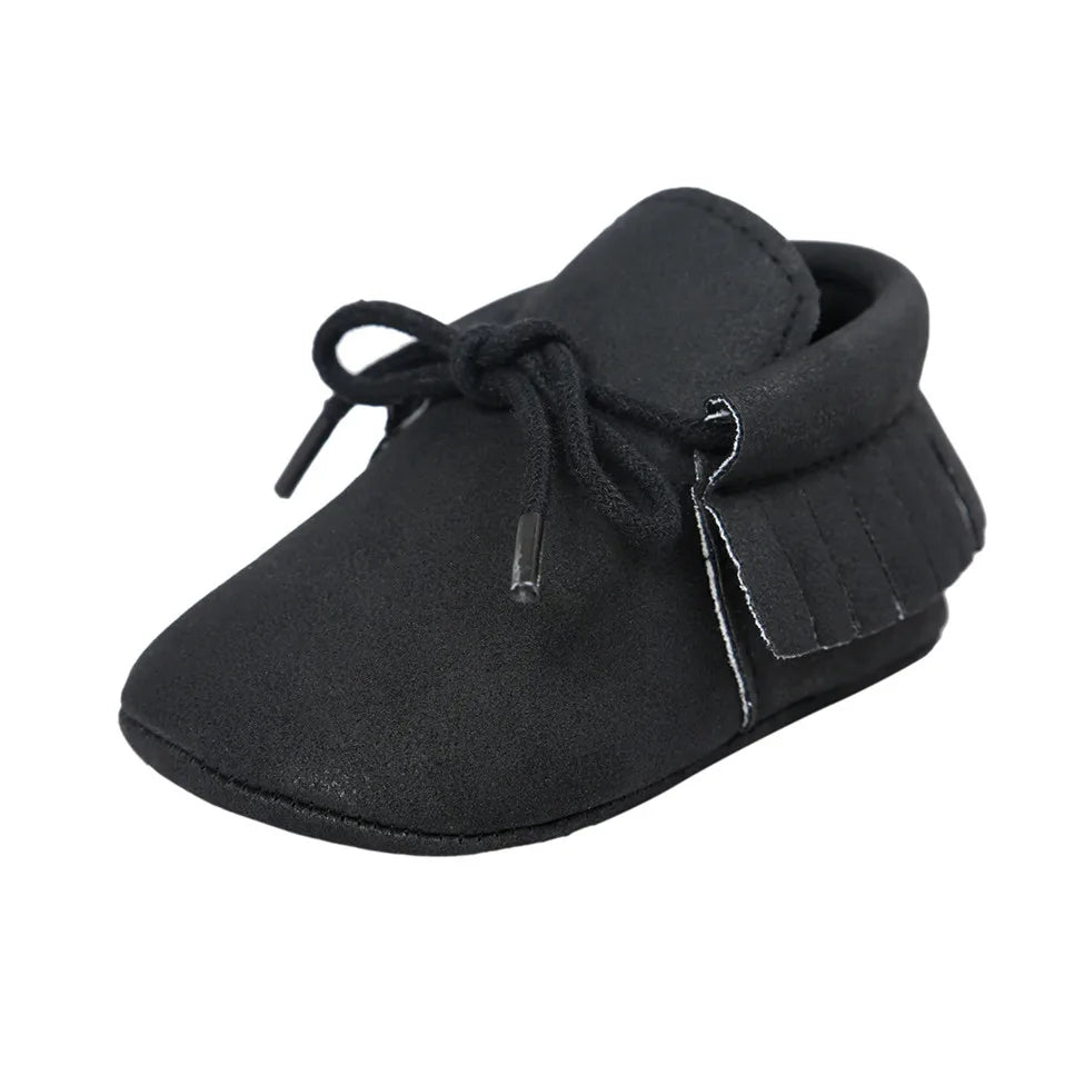 Baby Sequin PU Leather Moccasins