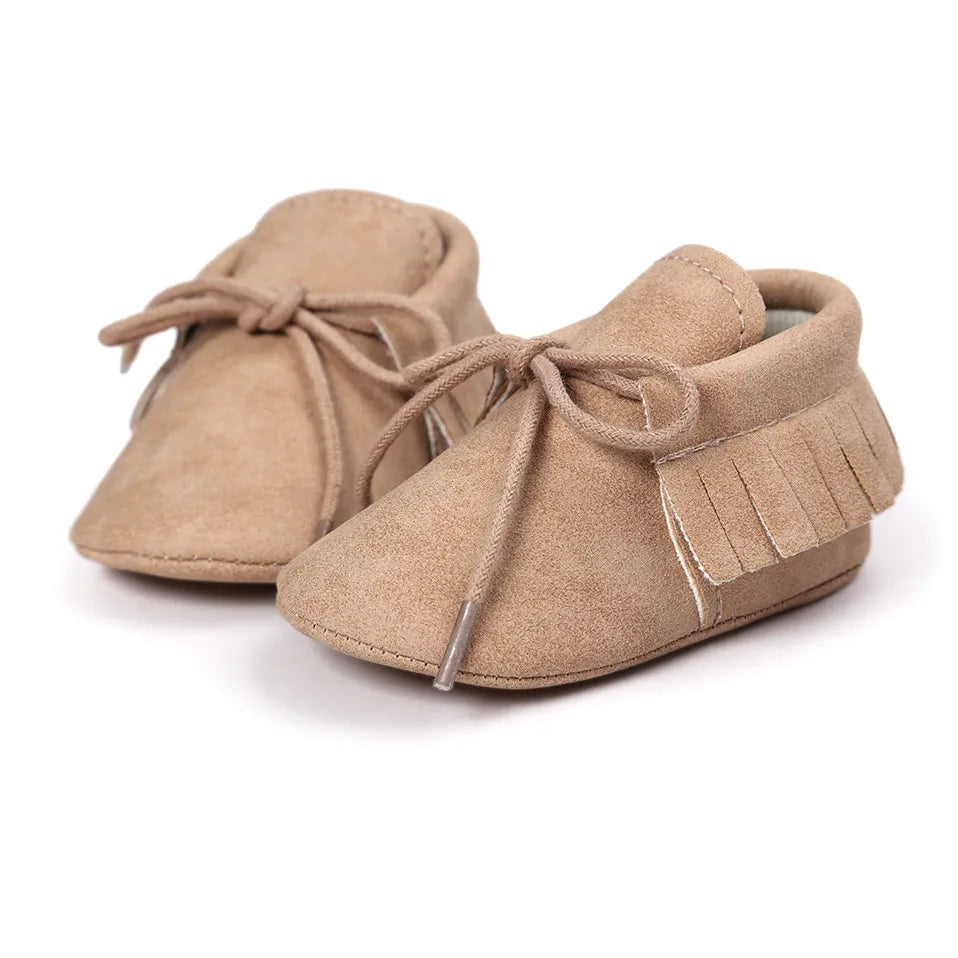 Baby Sequin PU Leather Moccasins