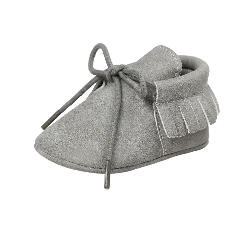 Baby Sequin PU Leather Moccasins